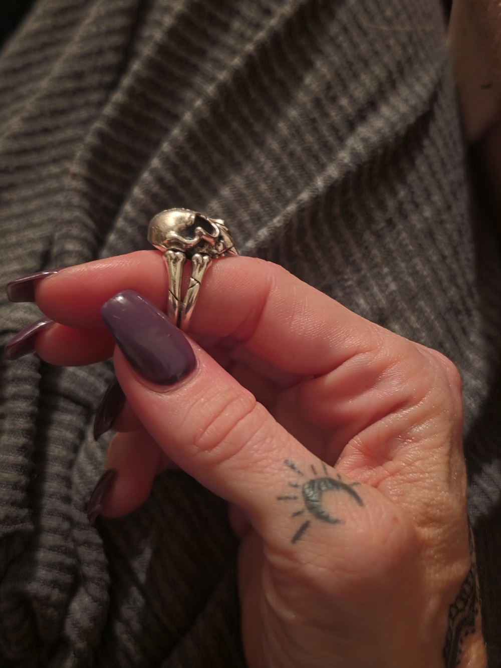 Clocks And Colours Sterling Cat Skull Ring - Offers Welcome! - Picture 2 of 3